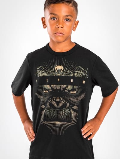 Venum Gorilla Jungle Katoenen T-shirt Kinderen Zwart Zand - Kids - 10 Jaar