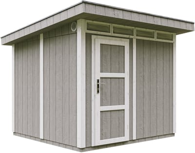 Timbela M903-TUNDRA GREY - LP SmartSide Tuinhuis op houtbasis - 6 m² - 294x279xH237 cm - met vloer en verf