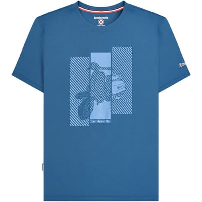 Lambretta Heren Scooter T-Shirt (Donkerblauw)