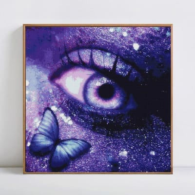 5D DIY diamant borduurwerk verkoop volledige ronde vlinder diamant schilderij diamant mozaïek foto 30x30CM blue