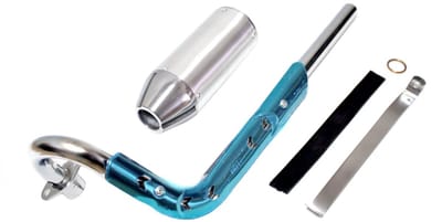 Uitlaat voor 110/125cc Chinese Dirtbike Zilver Kleur Merk BPC Parts