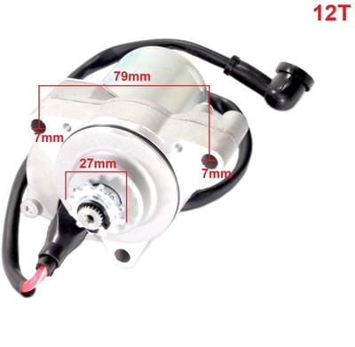 Startmotor ( Boven ) voor 110cc/125cc Chinese Quad/Dirtbike Merk BPC parts