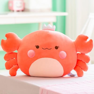 58cm Dons Katoen Gevuld Krab Pluche Onderwater Dier Schattig Klein Pluche Stoel Bank Decor Speelgoed Sierkussen 58cm width