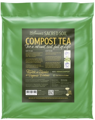 Soma’s Sacred Soil Compost Tea Mix – Wormenmest – 5 Liter – Humus – Compost – Bodemleven – Bodemverbeteraar – Voor 100L Compostthee