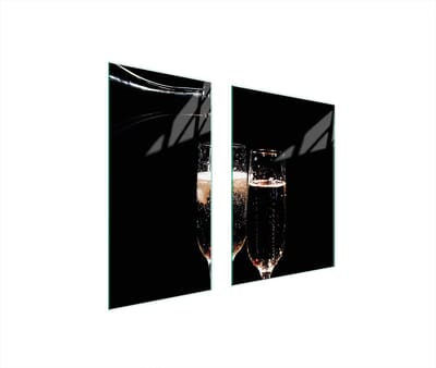 TMK ArtDeko - Snijplank - 75x52 cm - Wijnkleurig - Hartglas