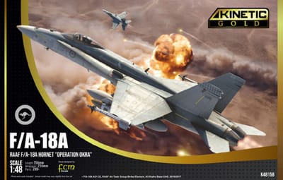 Kinetic Modelbouwpakket Militaire voertuigen - 48158 McDonnell Douglas F-18 Hornet - RAAF F/A-18A+ - -Operation Okra- Plastic - 1:48 - Modelbouw
