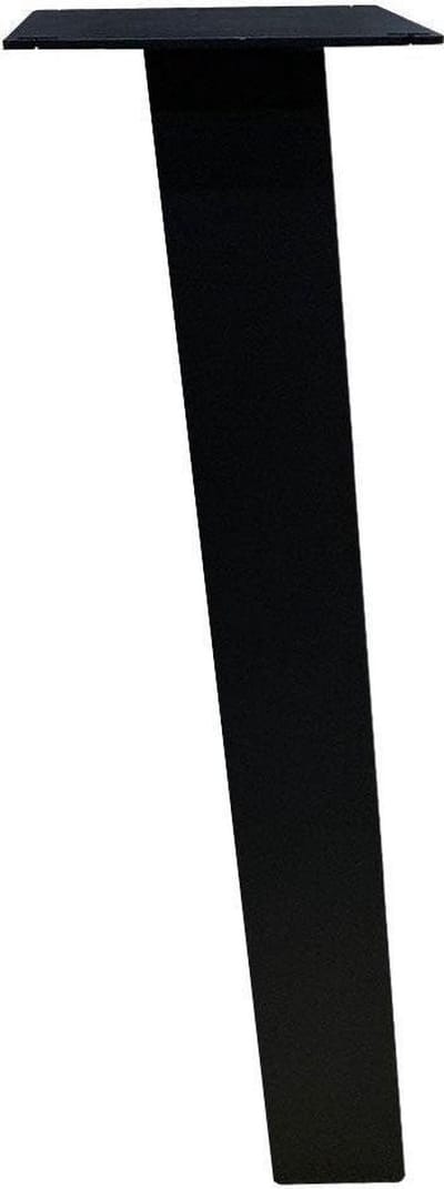 FLE - Set stalen schuine tafelpoten zwart vierkant 8 bij 8 cm en hoogte 72 cm (koker 8 x 8 cm) - 4 stuks