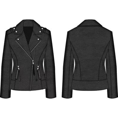 Motorjack voor dames Guess New Monica Suede