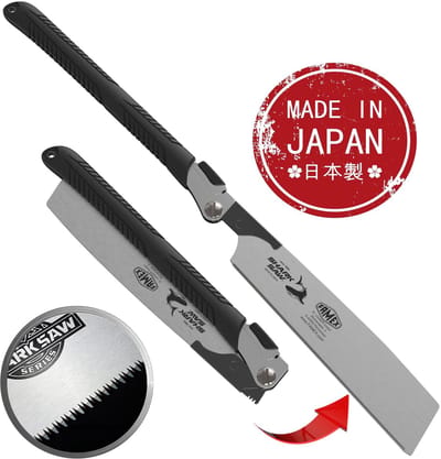 FAMEX 5525 Japanse zaag 265mm, 15 TPI, klapzaag, handzaag, houtzaag, fijne zaag, oorspronkelijk gemaakt in Japan, opvouwbaar