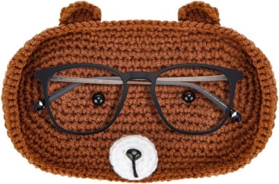 Handgemaakte Brilhouder van Katoen | Crocheted Brilcase met Dierlijke Vorm | Decoratieve Brilhouder voor Woonkamer en Kantoor, Perfect als Cadeau
