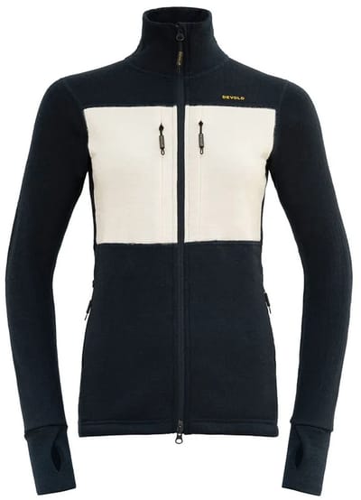 Devold Of Norway Egga Grid Merino Jas Zwart L Vrouw