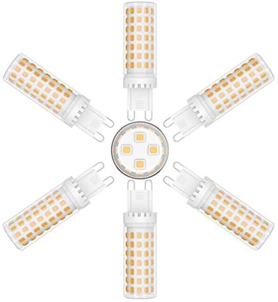 Energiebesparende G9 LED-lampen 9W - 70W Halogeen Equivalent - 360 Graden Licht - Niet Dimbaar - Geschikt voor Slaapkamer, Woonkamer, Keuken - 6 Stuks