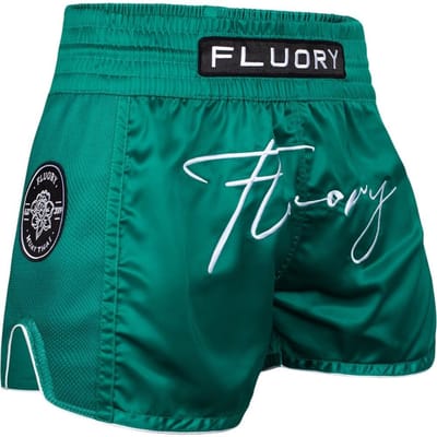 Fluory Muay Thai Short Zoe Groen – Premium Fightshort voor Kickboksen & Muay Thai Training - XS