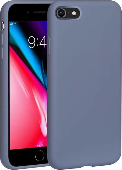 ShieldCase Silicone case geschikt voor Apple iPhone 7 / 8 hoesje - optimale bescherming - perfecte pasvorm - TPU Materiaal - lavendel grijs