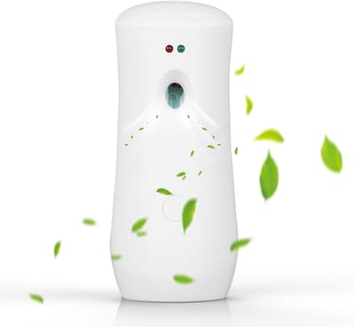 Automatische Geurdispenser voor Wandmontage - Batterijgevoede Luchtverfrisser voor Binnen, Slaapkamer, Hotel en Kantoor (Wit)