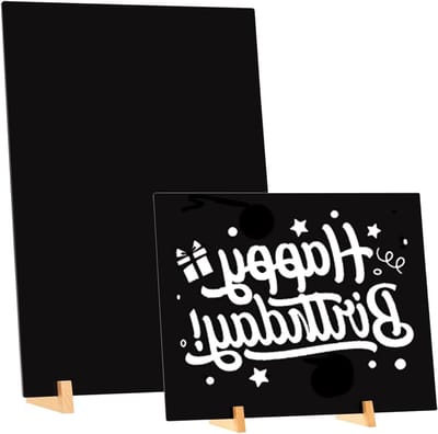 Zwarte A4 Krijtbordborden, 2 Stuks, Tafel Krijtbord voor Menu's, Creatieve Berichten en Decoratie