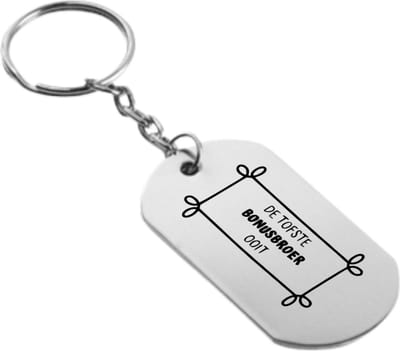 Akyol - de tofste bonusbroer ooit sleutelhanger - Broer - familie - cadeau - 54 x 29mm