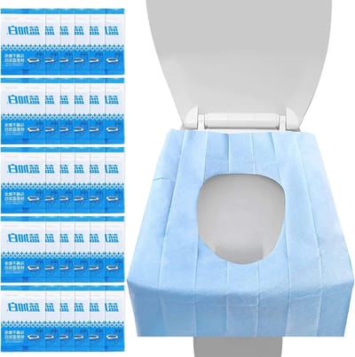 Verwisselbare Toiletbril Beschermers - Waterdichte Papieren Pads voor Openbare Toiletten, Campings en Reizen (30 Stuks)