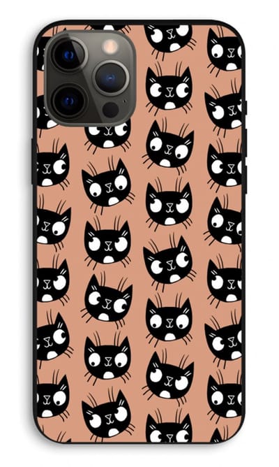 Case Company® - Hoesje geschikt voor iPhone 12 Pro Max hoesje - Kat - Biologisch Afbreekbaar Telefoonhoesje - Bescherming alle Kanten en Schermrand