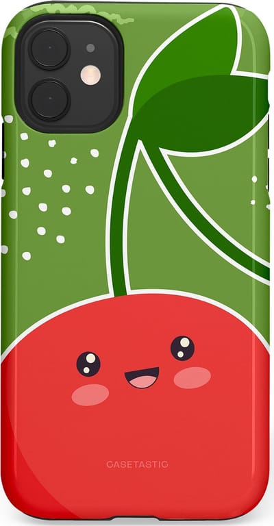 Casetastic Hoesje Geschikt voor Apple iPhone 11 - Stijlvolle Beschermende Duo-layer Case - Kersenkus