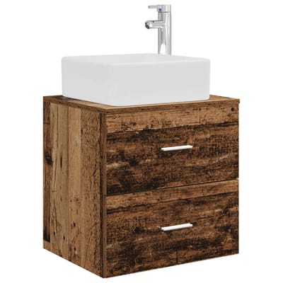 vidaXL - Wandgemonteerde - wastafel - van - een - meubel - Oud - hout