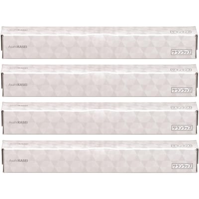 [Beperkte Editie] Huishoudfolie 30cm x 50m, Monochroom Ontwerp Verpakking, 4-Pack white