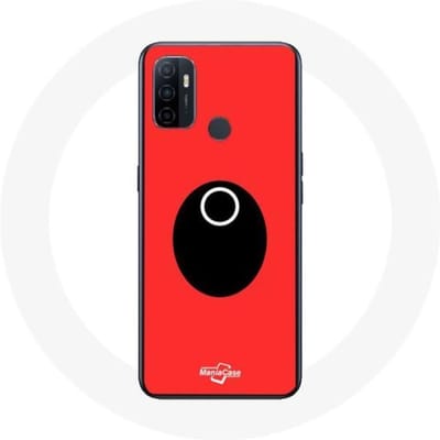 Oppo A53 hoesje Squid Game masker soldaat cirkel