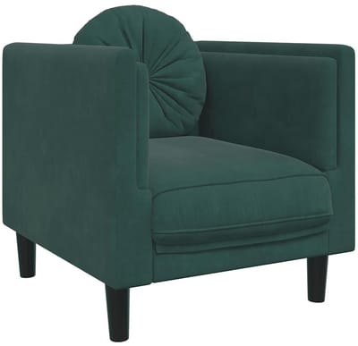Fauteuil - Relaxzetel - Relaxstoel - Relaxfauteuil - Stoel - Met armleuning - Voor één Persoon - Donkergroen