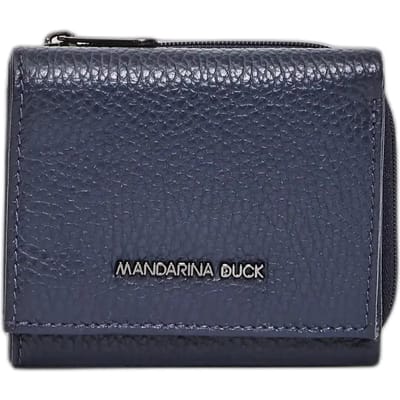 MANDARINA DUCK Leren Portemonnee Mellow Wallet Dress Blue Donkerblauw