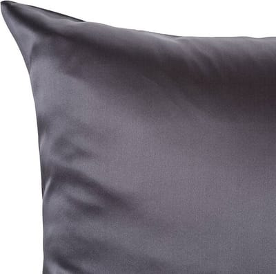 4x Zijden Kussensloop 80x80cm Antraciet Hotelsluiting 19 Momme - Kussensloop set - Luxe Silk Kussensloop 100% moerbei zijde - Zijde kussensloop - Silk Heaven - 80x80cm / Hotelsluiting