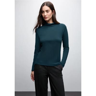 Basic shirt met coltrui