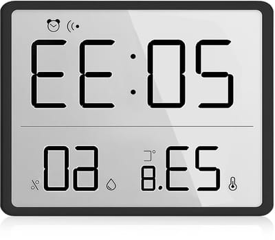 Digitale Thermometer en Hygrometer met Alarmfunctie: Compacte LCD Klok voor Temperatuur- en Vochtigheidsmeting, Ideaal voor Thuis, Kantoor en Reizen