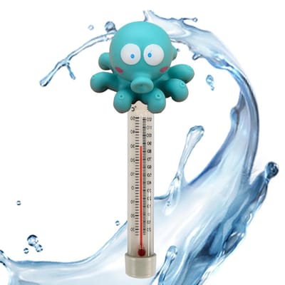 Badthermometer - Water thermometer - Water temperatuur meten - Weerbestendig ontwerp - 24 cm lengte - Blauwe octopus