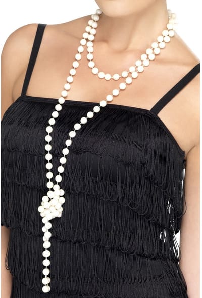 Parelketting - 180 cm - dames - jaren 20 - roaring - Charleston - Carnaval - verkleed accessoire