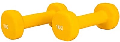 Neopreen Halters Gewichten voor Thuis Gym - Duurzame Gietijzeren Dumbbells (2x 1KG)