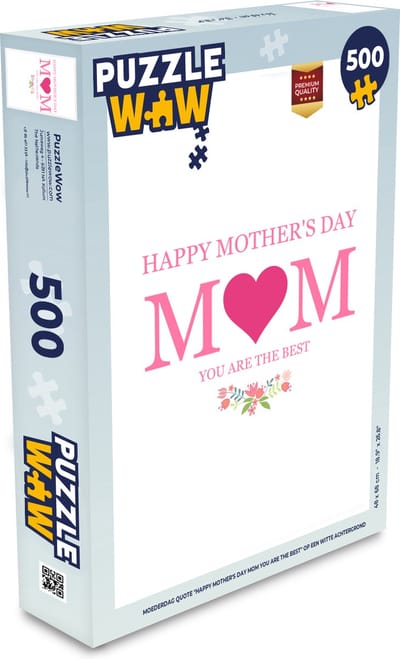 Puzzel Spreuken - Happy Mother's Day mom you are the best - Quotes - Mama - Legpuzzel - Puzzel 500 stukjes