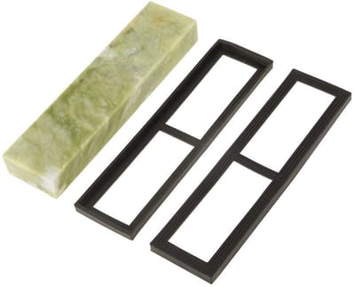 Dailygoods- Slijpsteen Natuurlijke Smaragd 200 x 50 x 25 mm - Slijpsteen voor Messen - Slijpsteen voor Scharen - Polijstgereedschap - Drainagebasis - Eenvoudig te Gebruiken - Slijpblok