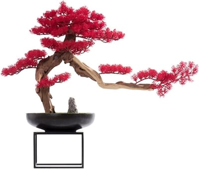 Kunstmatige boom - Nep plant - Interieur decoratie - Realistisch bladontwerp - 83 cm - Rood