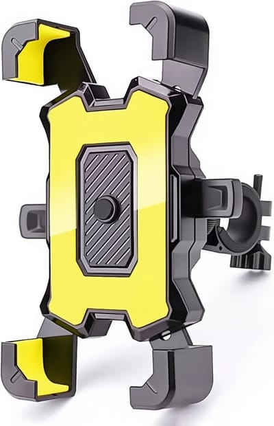 Telefoonhouder motor en fiets - stuurbevestiging - anti trillingen - voor 4,8 tot 6,8 inch smartphones