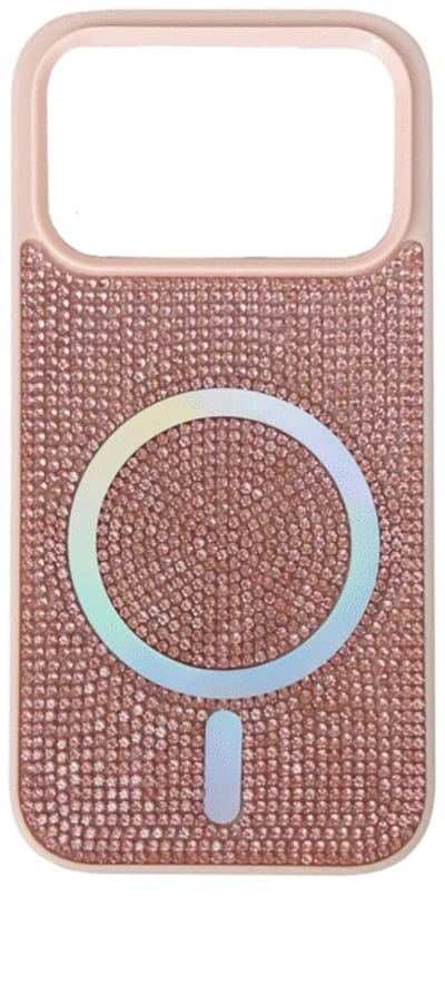 Casemania – Backcover – Bling Magnetic - Magsafe – iPhone 17 Pro - Roze