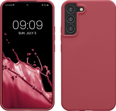 kwmobile telefoonhoesje geschikt voor Samsung Galaxy S22 Plus - Hoesje met siliconen coating - Smartphone case in donkerroze