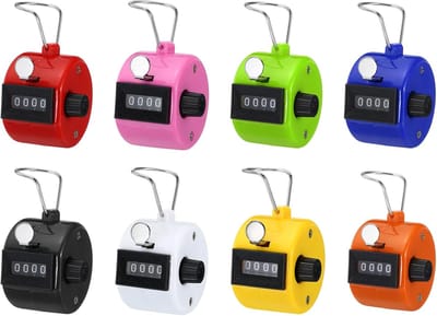 Tel Apparaten - Handtellers - Activiteit Tellen - 4 Cijfers - 8 Stuks - Meerdere Kleuren