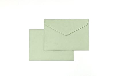 Dailygoods- Briefomslag Mintgroen - 25 Stuks - DIN C6 - Recyclage - Zonder Venster - Geschikt voor A6 Kaarten - Opbergdoos van Karton - Envelop