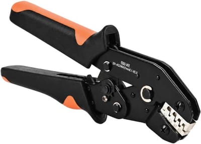 Krimptang - Kabeltang - Kabelverbindingen Maken - Geïntegreerde Ratel - 0.25-1.5 mm² - Zwart