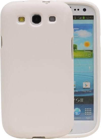 Wit Zand TPU back case cover hoesje voor Samsung Galaxy S3 I9300