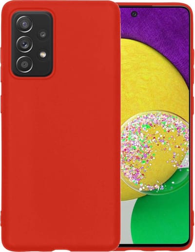 Hoesje - Geschikt voor Samsung Galaxy A52s 5G - Sterk & Shockproof - Hoes Cover - Siliconen Case - Telefoonhoesjes - Rood