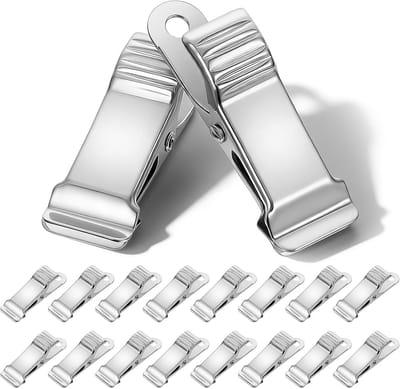 20 stuks zilveren metalen klemmen, roestvrijstalen krokodillenklemmen voor knutselen, gordijnen en decoratie