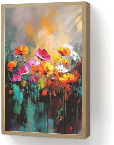 Wandlamp 40x60 cm - Oplaadbaar - Felgekleurd - Bloemblaadjes - Abstract - Wandlampen binnen woonkamer - Slaapkamer lamp - Decoratieve nachtlamp - Vloerlamp draadloos