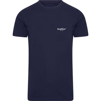 Ballin Est. 2013 - Heren Tee SS Small Logo Shirt - Blauw - Maat S