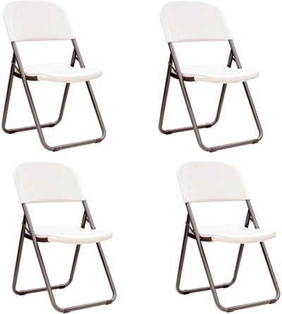 Lifetime ® 4 stuks stevige klapstoelen van kunststof max 125 kg -